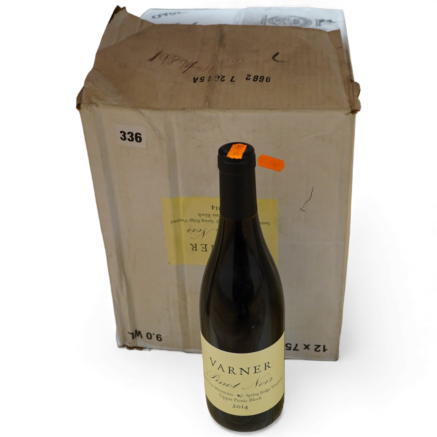 Varner pinot noir, 2014, twelve bottles